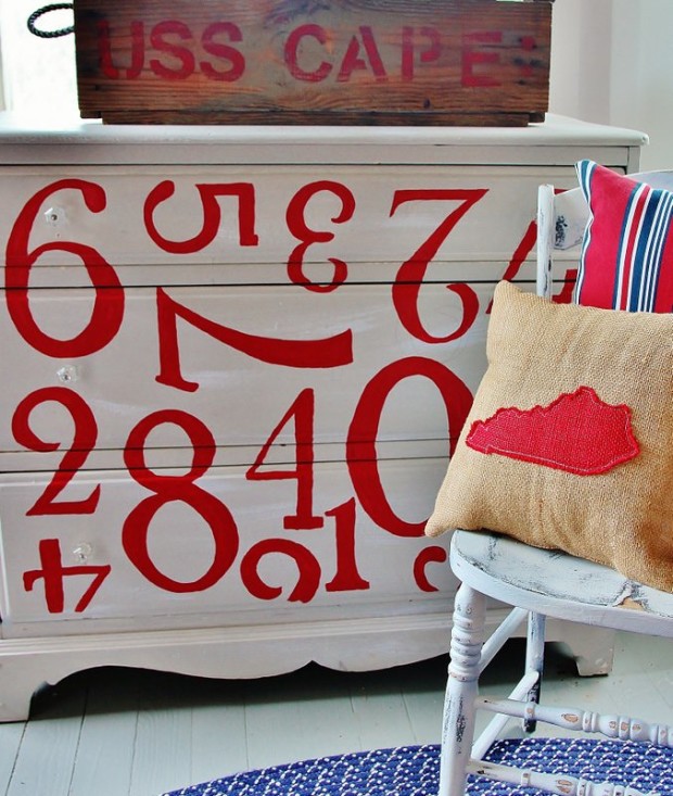 Paint A Dresser With Numbers
